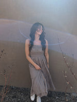 Taupe Lace Crochet Smocked Skirt or Dress