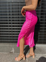 Be Mine Satin Skirt in Pink