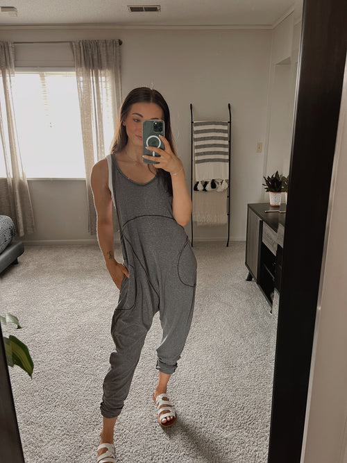 Knox Harem Jumpsuit in Charcoal