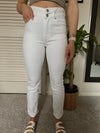 White KanCan High Rise Slim Straight