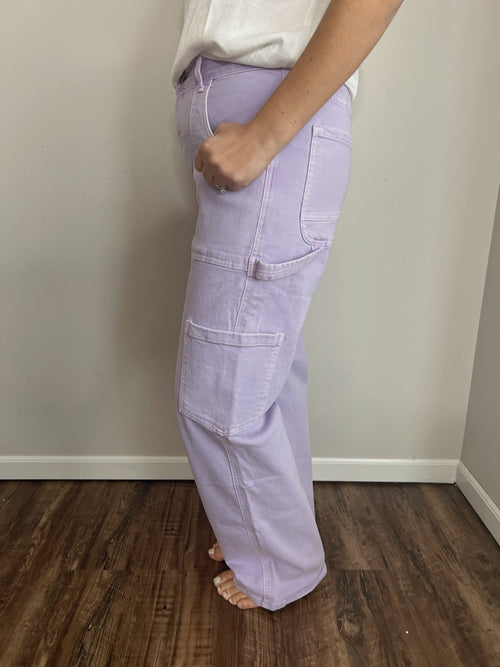 Purple Cargo Pants