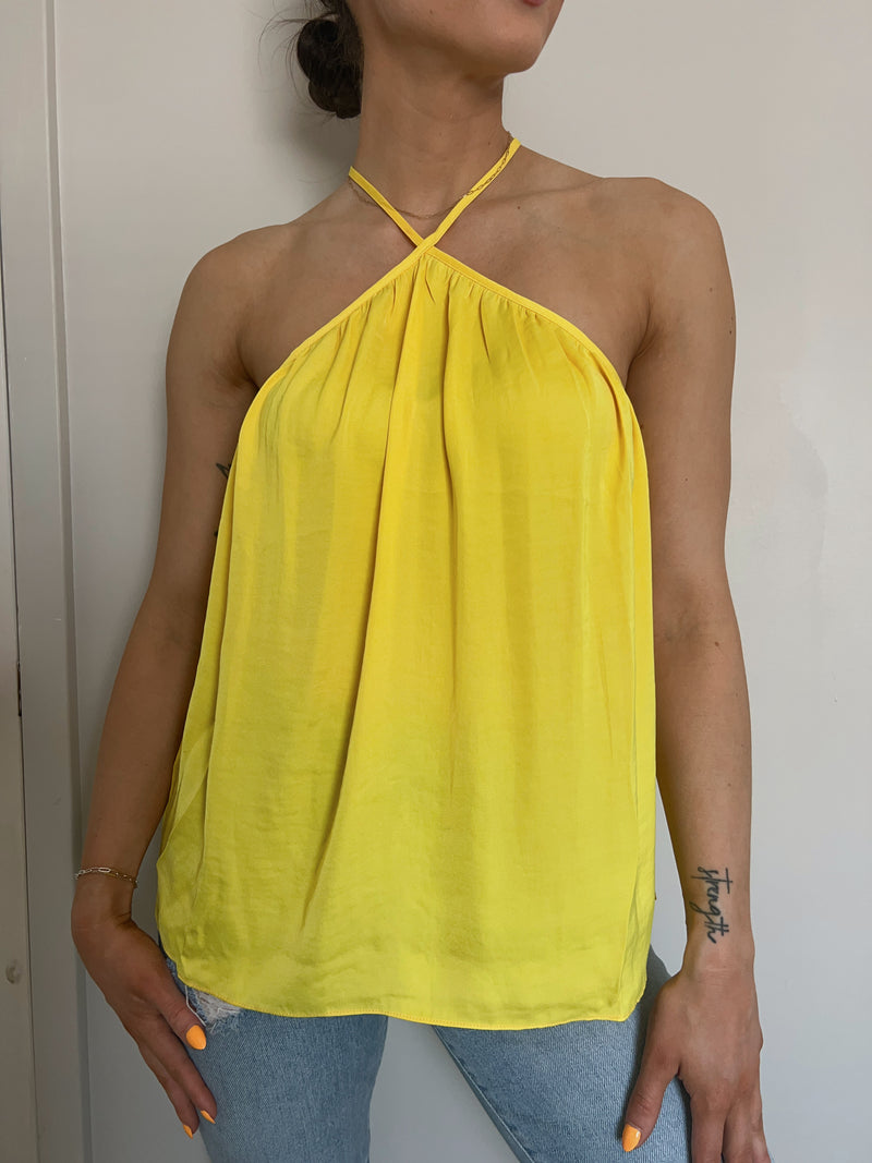 Mychal Halter Tank in Lemon