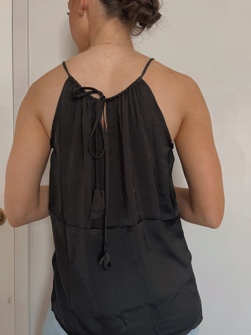 Gabbi Tassle Tank in Black