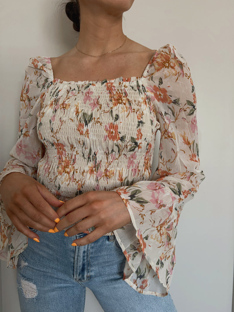 Without Me Floral Top