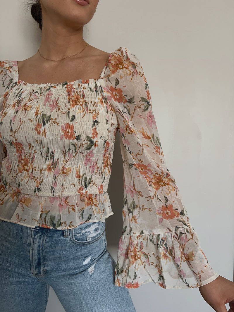 Without Me Floral Top
