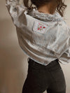 Dainty Details Cropped Denim Jacket